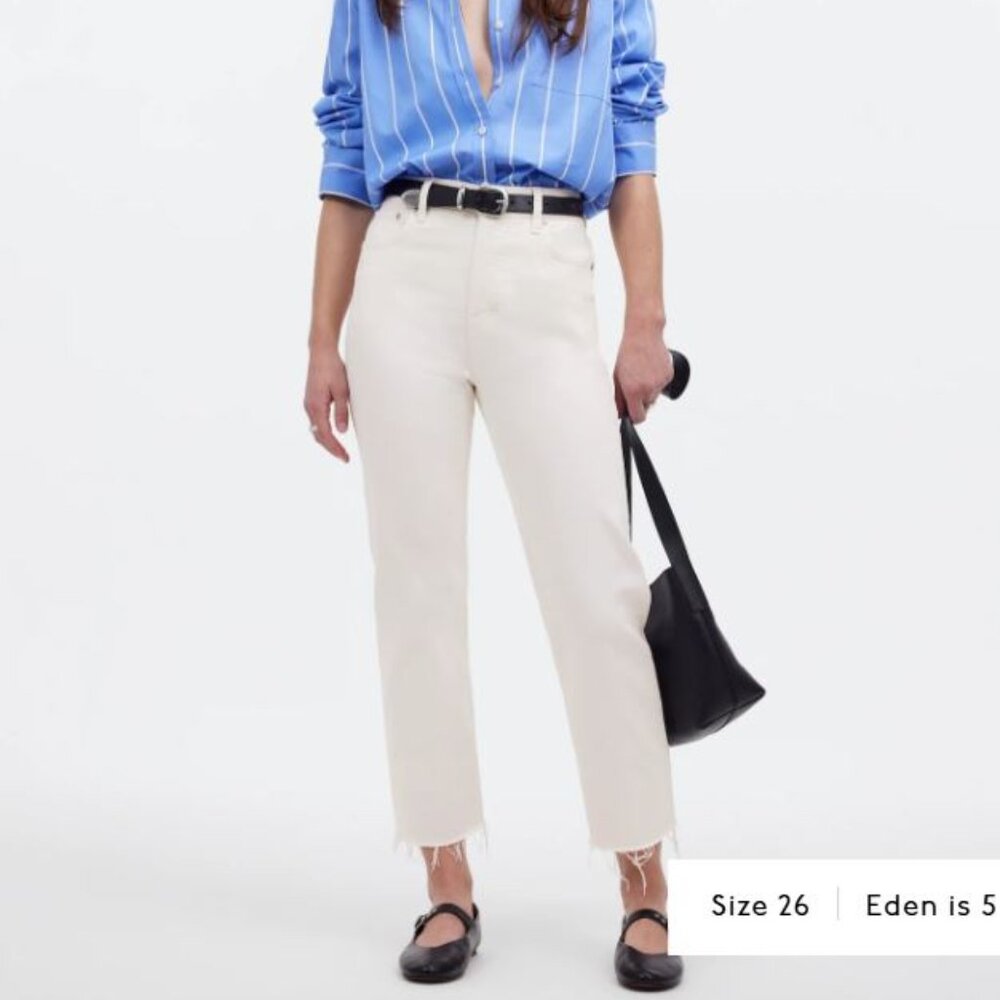 Madewell '90s Straight Crop Jean Tile White